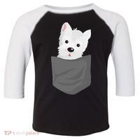 Dog In A Pocket Cute Westie Terrier Lover Puppy Toddler Fine Jersey T-Shirt thumb 0