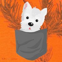 Dog In A Pocket Cute Westie Terrier Lover Puppy Kati Licensed 12" Camo Cuffed Beanie thumb 2
