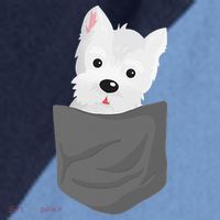 Dog In A Pocket Cute Westie Terrier Lover Puppy Raglan Baseball Sleeve Shirt thumb 2
