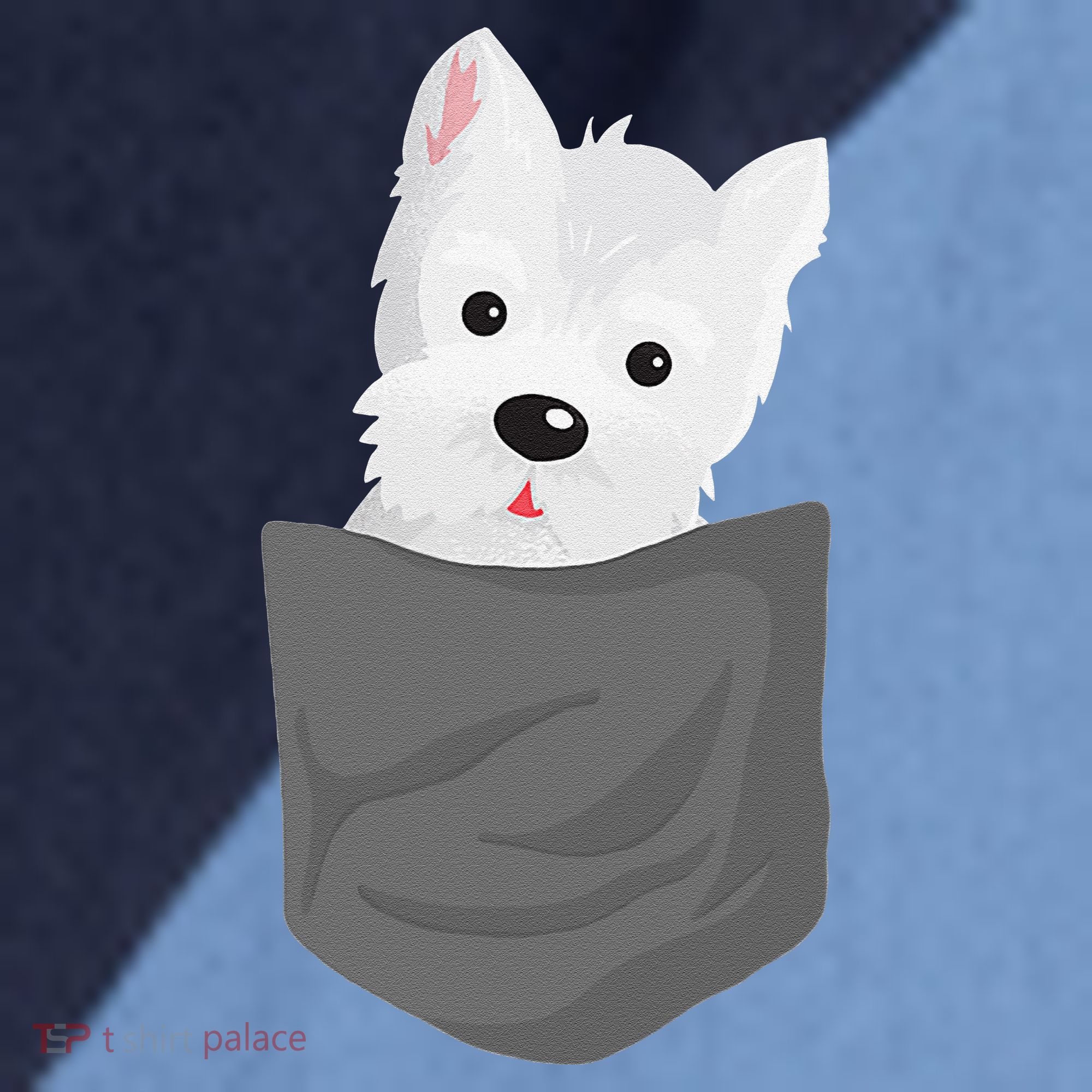 Dog In A Pocket Cute Westie Terrier Lover Puppy Raglan Baseball Sleeve Shirt