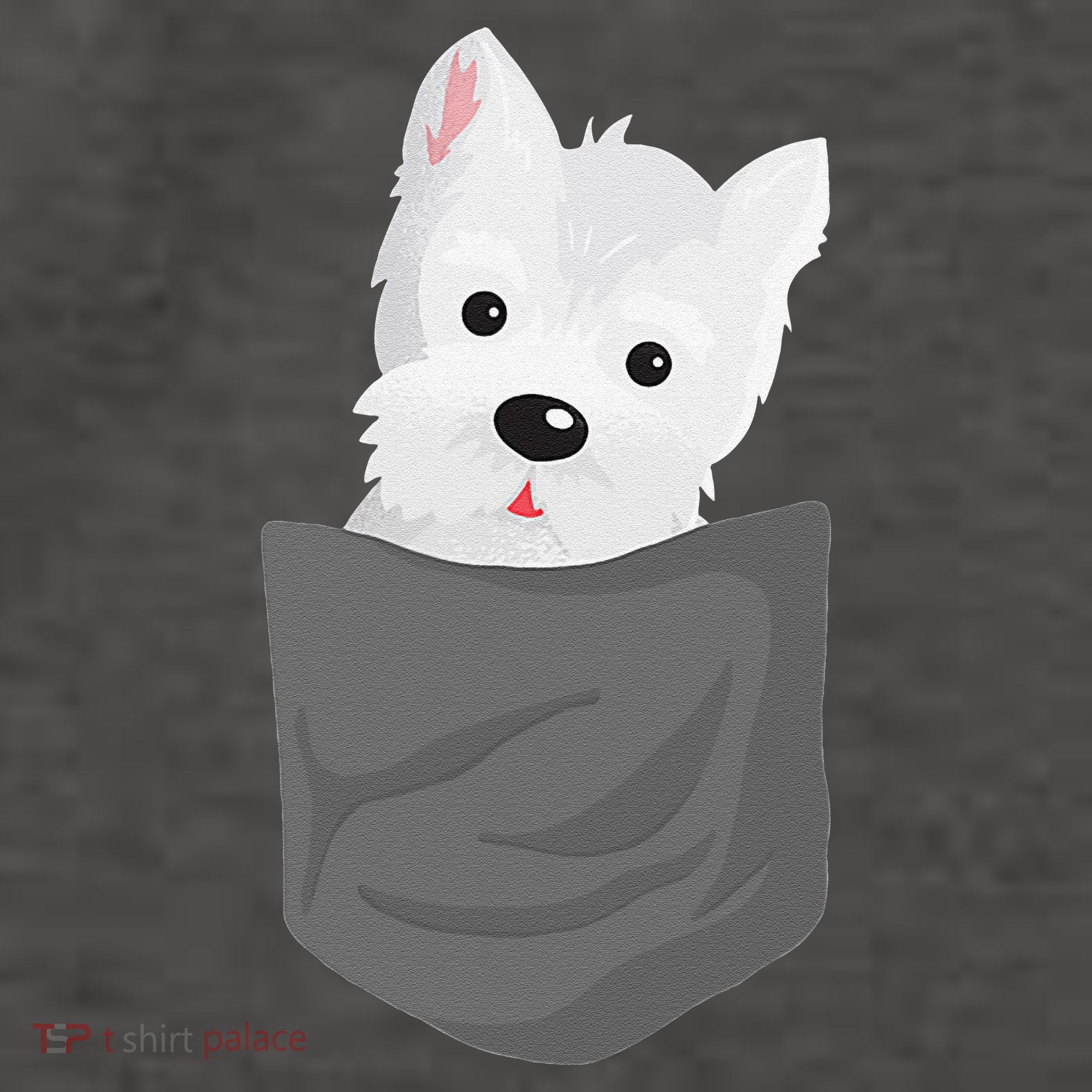 Dog In A Pocket Cute Westie Terrier Lover Puppy Vector Backpack