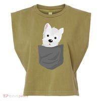 Dog In A Pocket Cute Westie Terrier Lover Puppy Garment-Dyed Women's Muscle Tee thumb 0