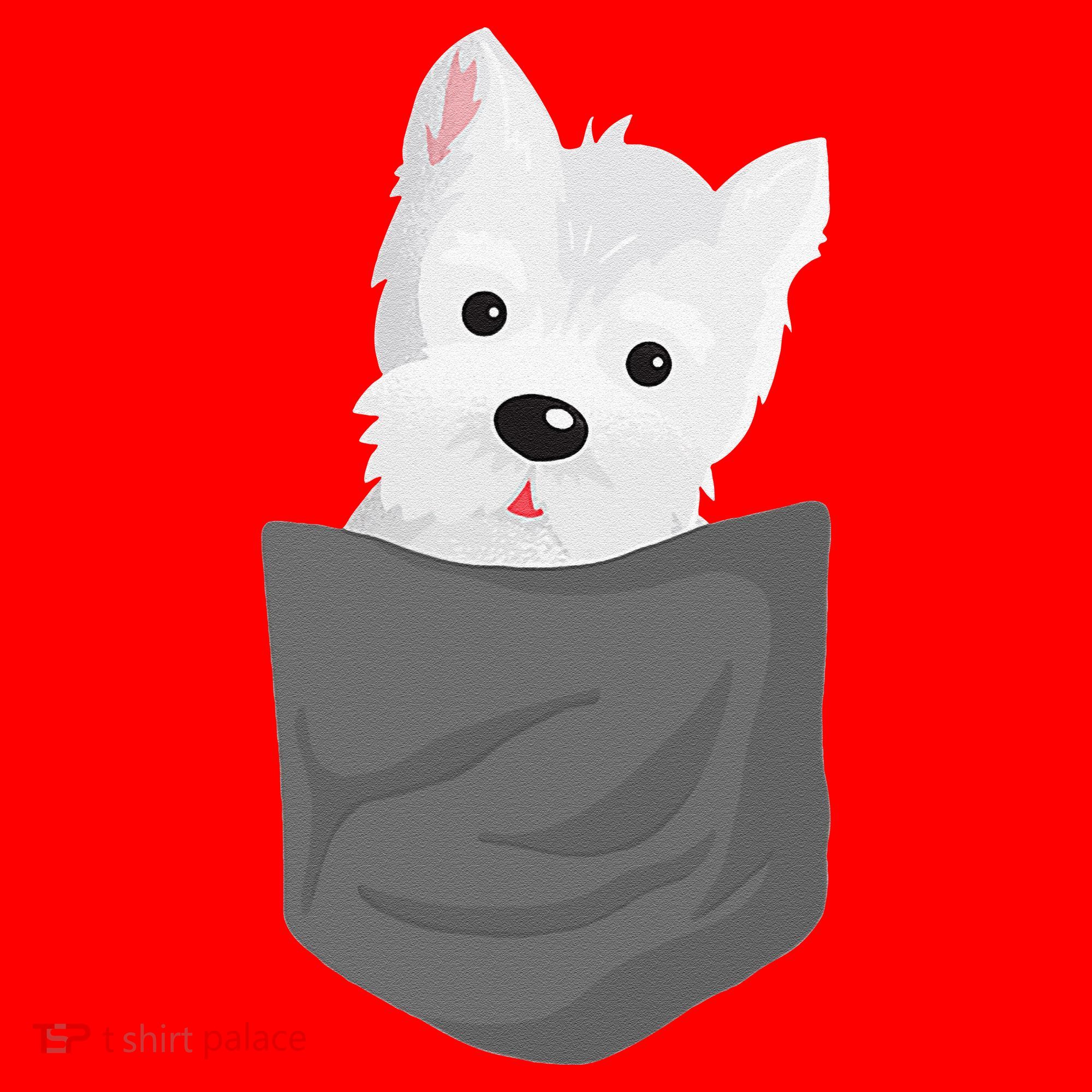 Dog In A Pocket Cute Westie Terrier Lover Puppy Santa Hat
