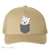 Dog In A Pocket Cute Westie Terrier Lover Puppy Yupoong Adult 5-Panel Trucker Hat thumb 0