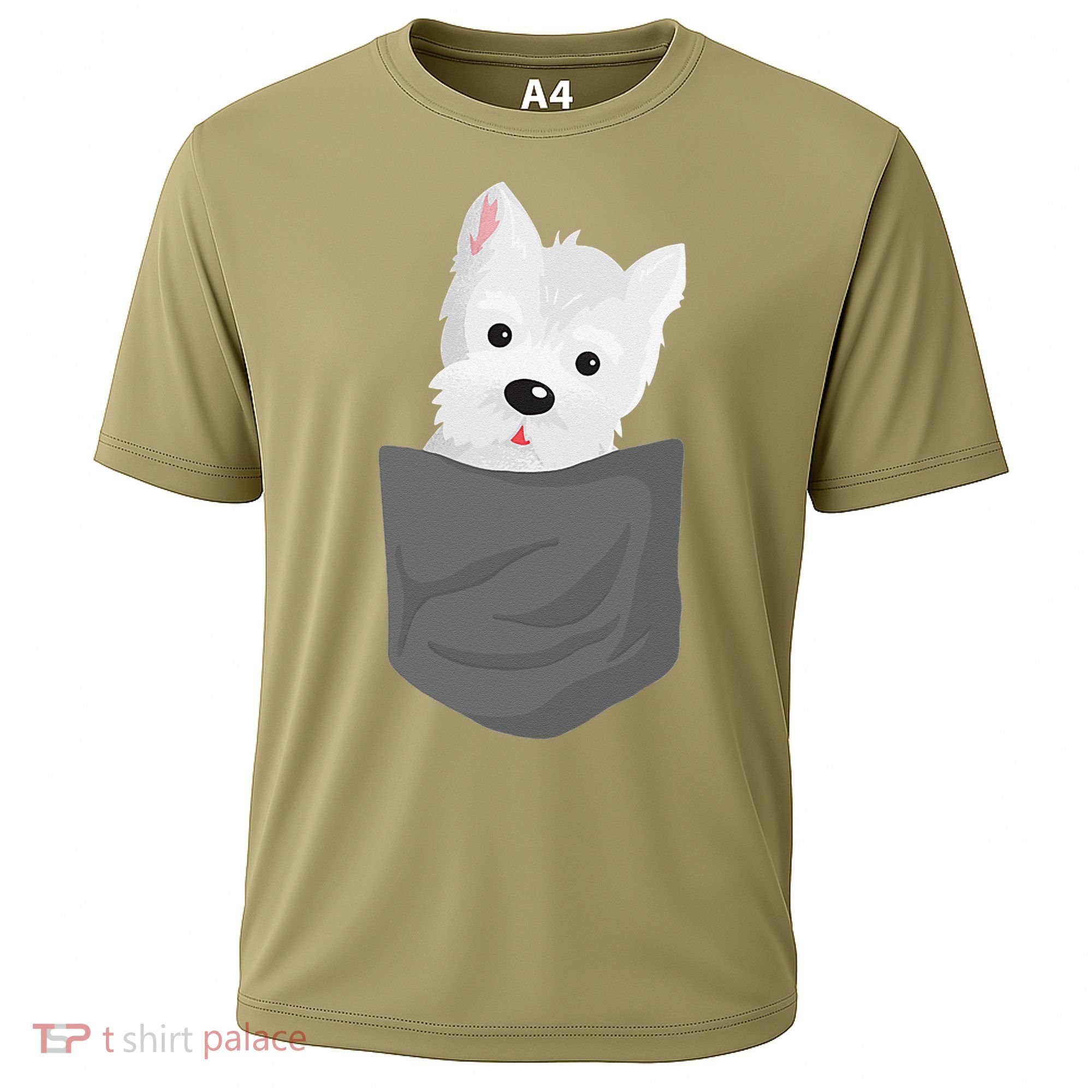 Dog In A Pocket Cute Westie Terrier Lover Puppy Cooling Performance Crew T-Shirt