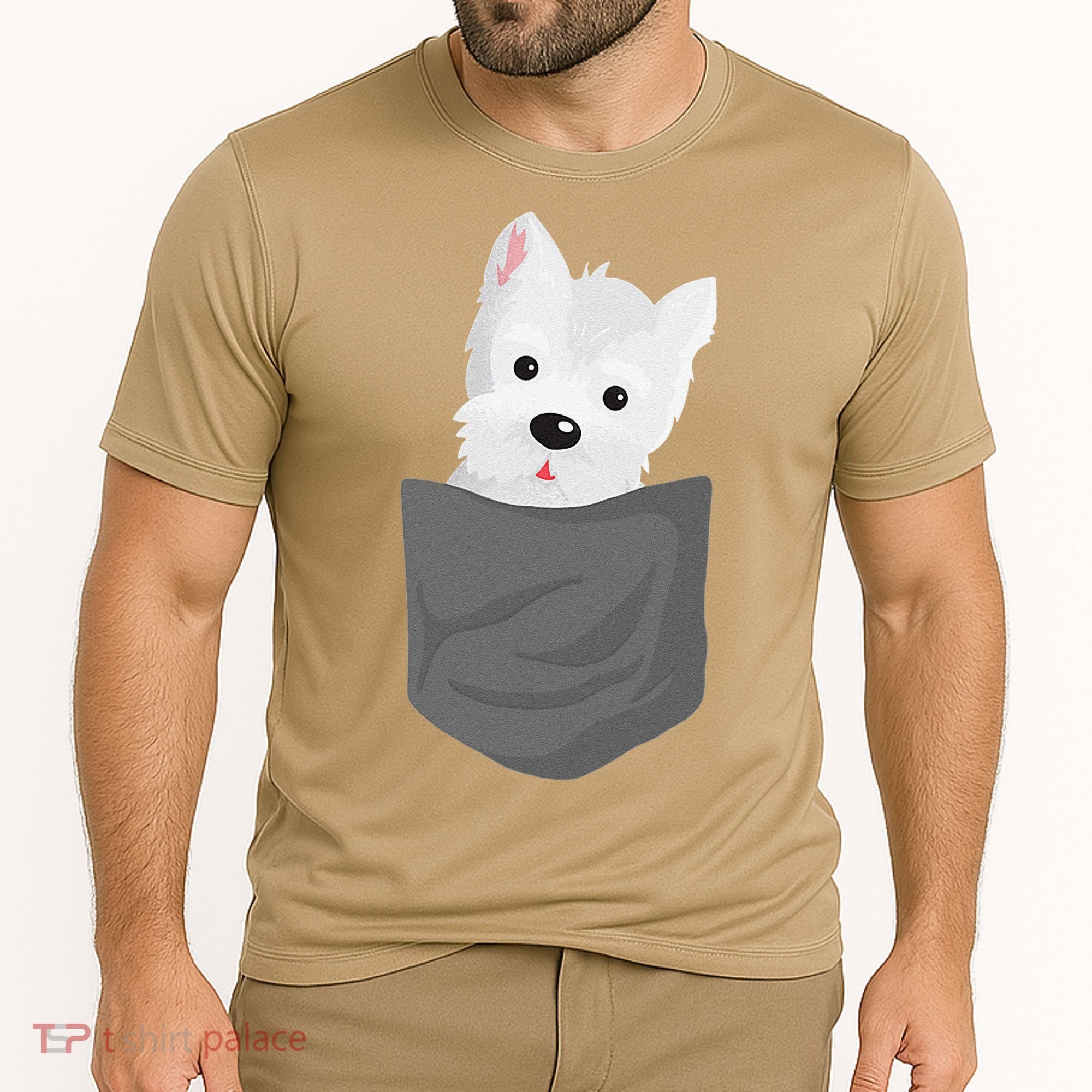 Dog In A Pocket Cute Westie Terrier Lover Puppy Cooling Performance Crew T-Shirt