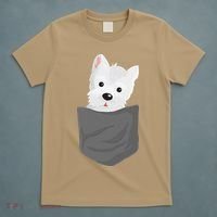 Dog In A Pocket Cute Westie Terrier Lover Puppy T-Shirt thumb 5