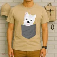 Dog In A Pocket Cute Westie Terrier Lover Puppy T-Shirt thumb 6