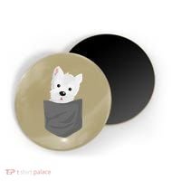 Dog In A Pocket Cute Westie Terrier Lover Puppy Magnet thumb 0
