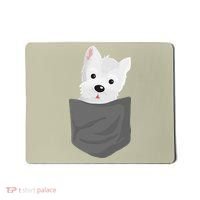 Dog In A Pocket Cute Westie Terrier Lover Puppy Mousepad thumb 0
