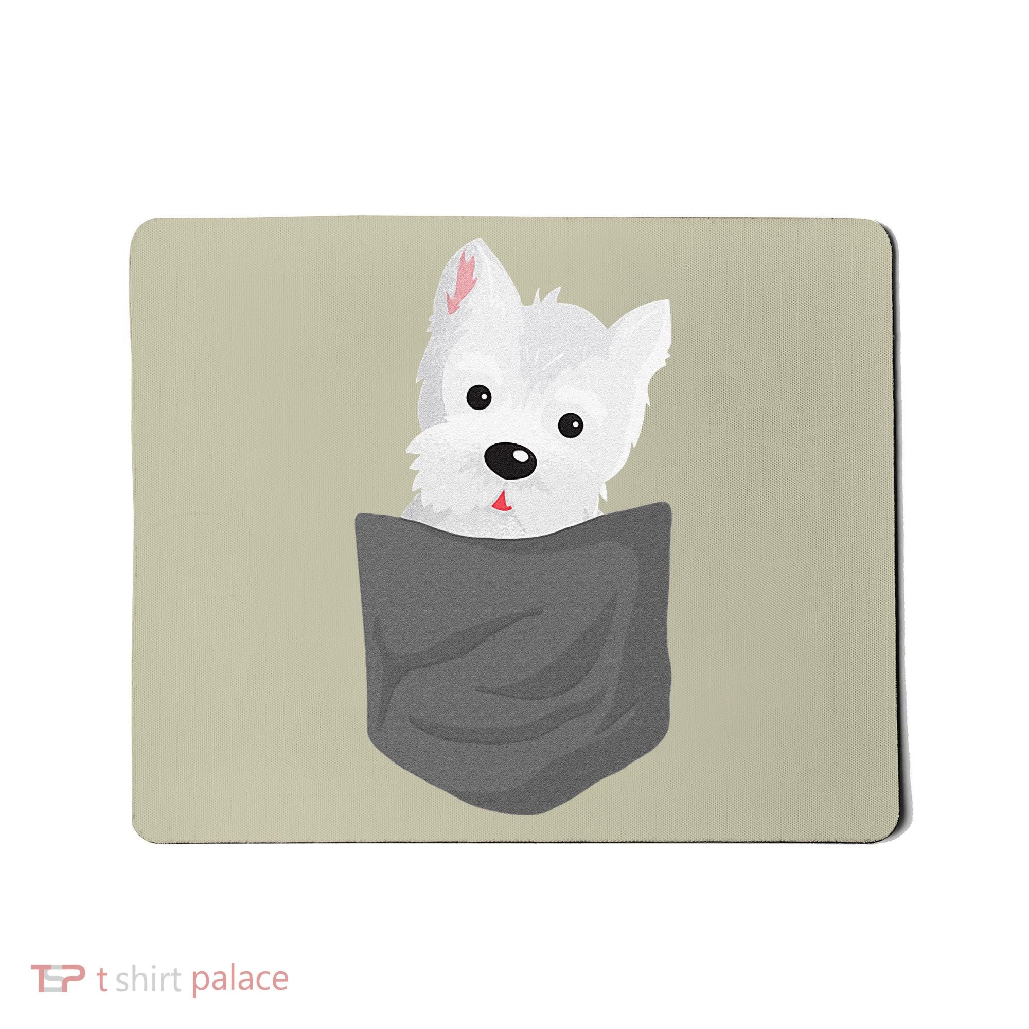 Dog In A Pocket Cute Westie Terrier Lover Puppy Mousepad