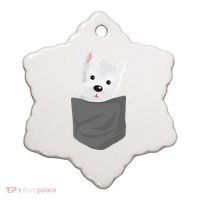 Dog In A Pocket Cute Westie Terrier Lover Puppy Ceramic Ornament thumb 0
