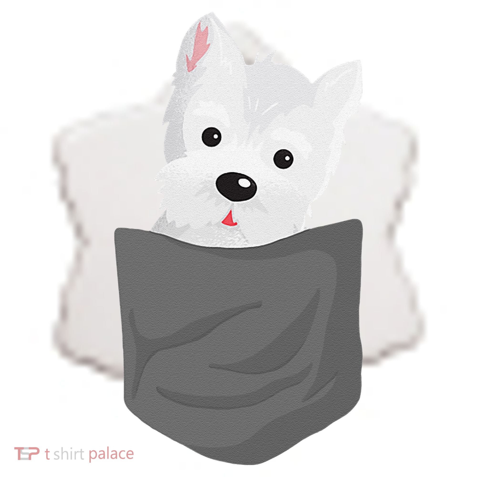 Dog In A Pocket Cute Westie Terrier Lover Puppy Ceramic Ornament