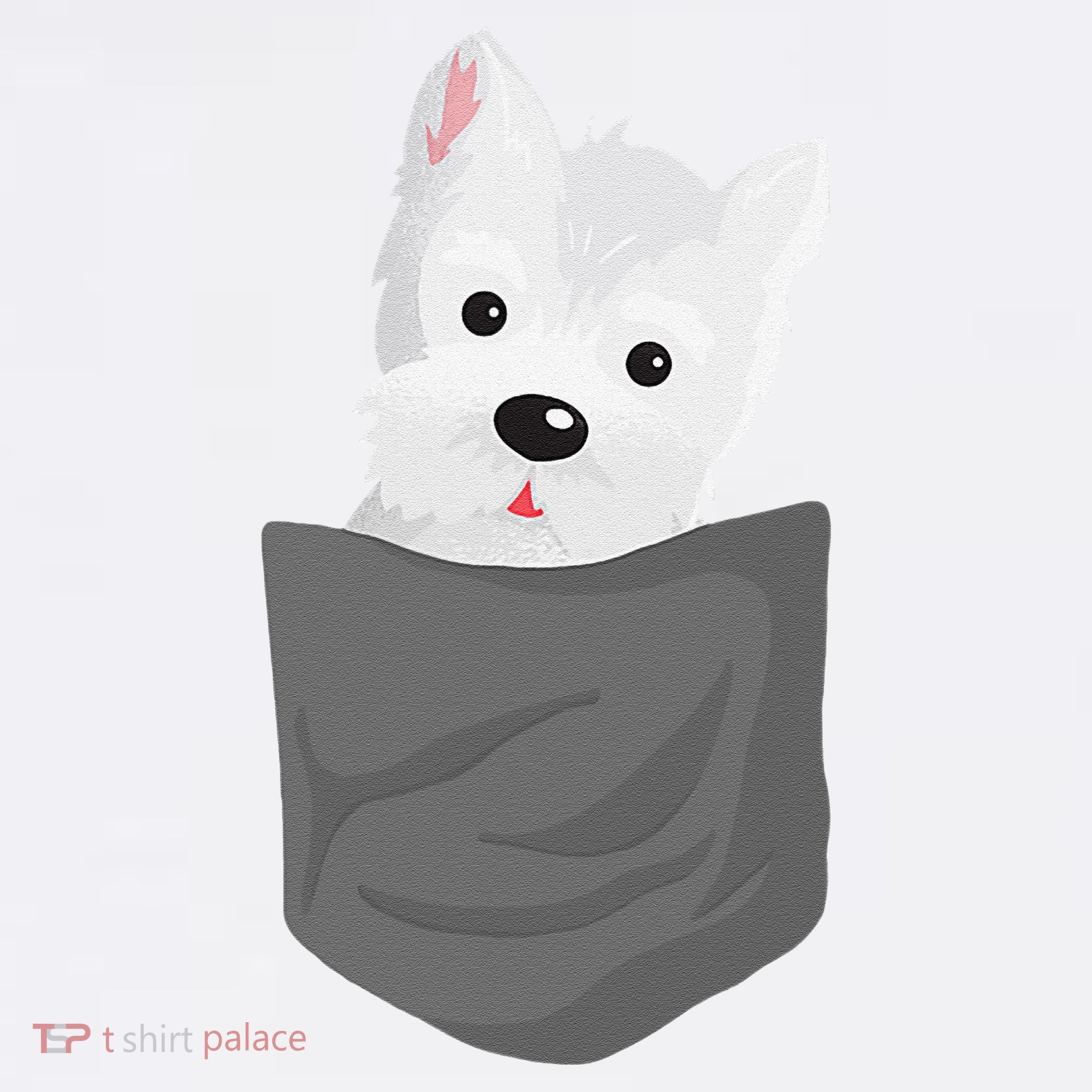 Dog In A Pocket Cute Westie Terrier Lover Puppy Comfort Colors Garment-Dyed Hooded Sweatshirt