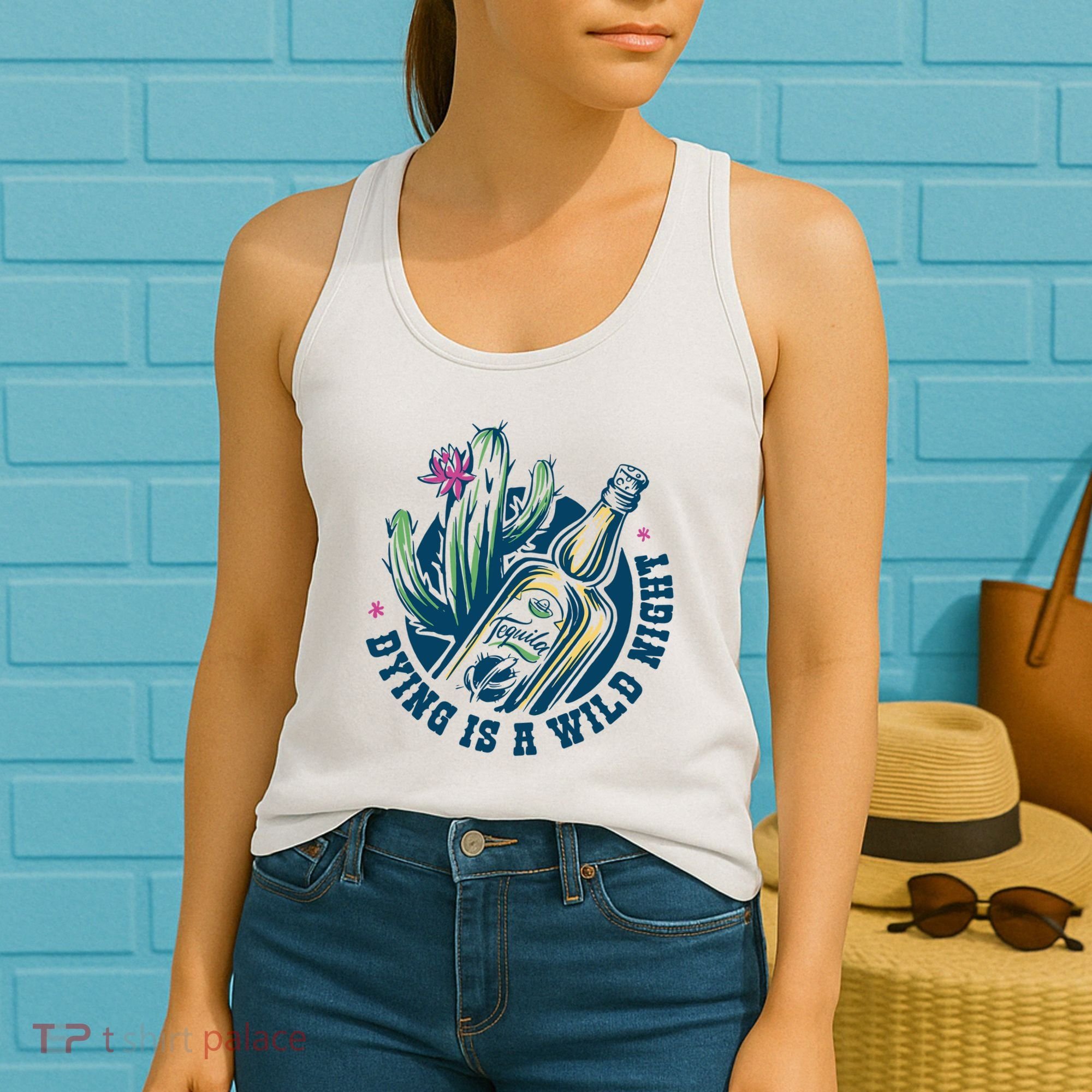 Dying Is A Wild Night Tequila Women's Tank Top