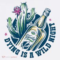 Dying Is A Wild Night Tequila Kids Long Sleeve Shirt thumb 2