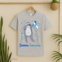 Diabetes Awareness Dabbing Sloth T-Shirt thumb 2
