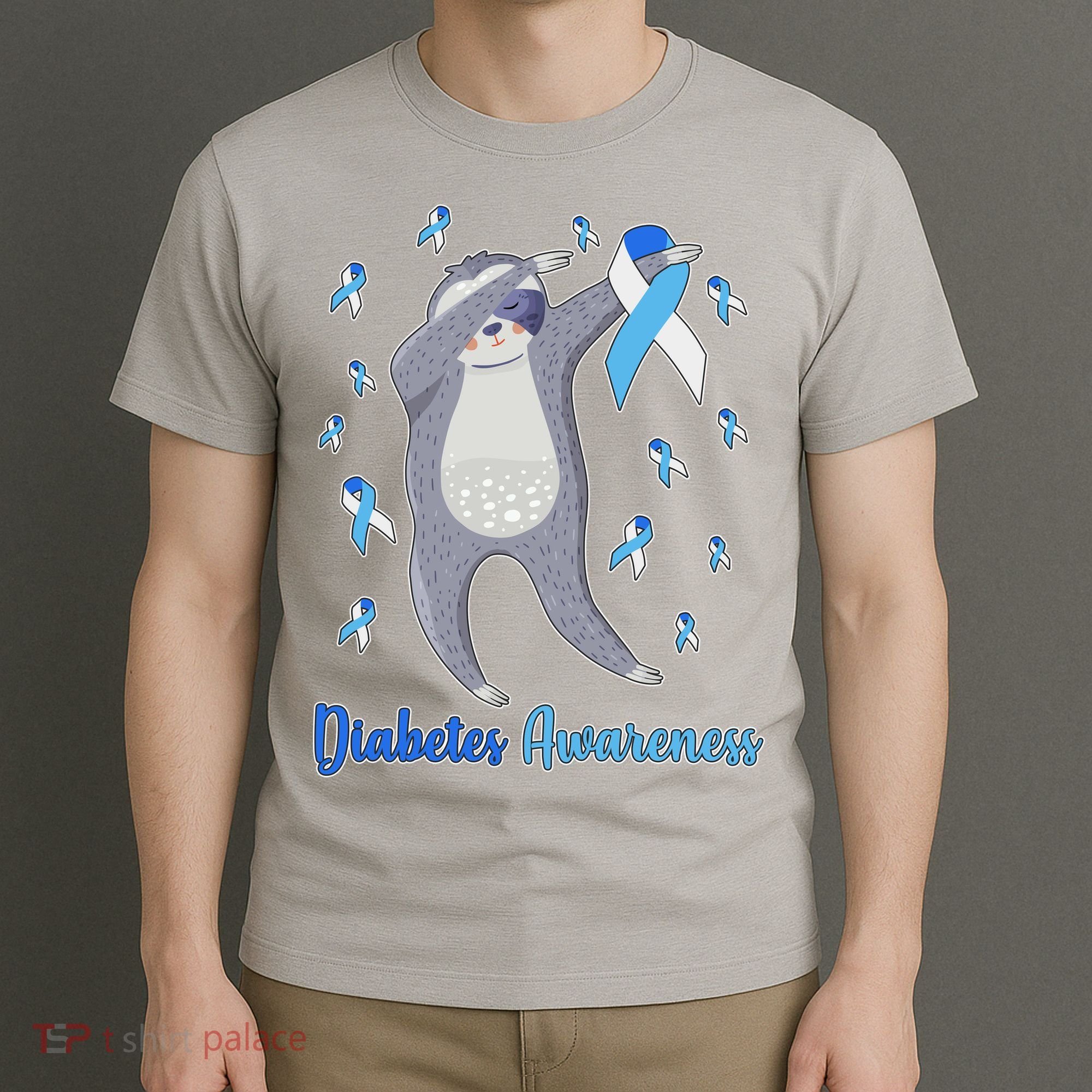Diabetes Awareness Dabbing Sloth T-Shirt