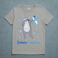 Diabetes Awareness Dabbing Sloth T-Shirt thumb 5