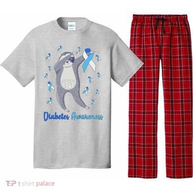 Diabetes Awareness Dabbing Sloth Pajama Set