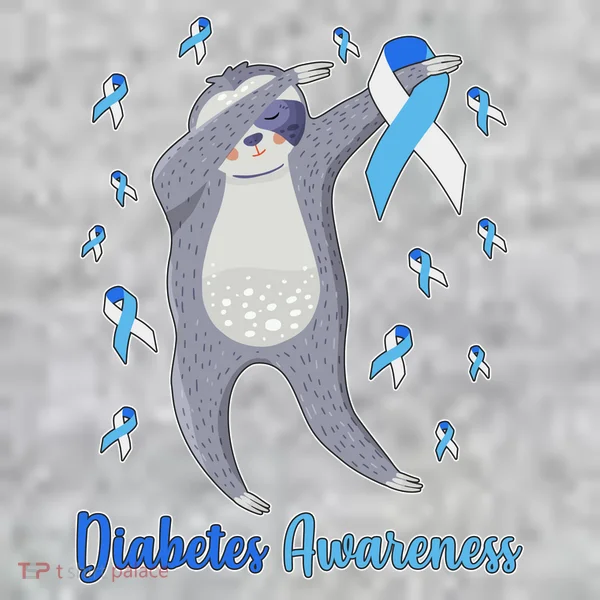 Diabetes Awareness Dabbing Sloth Toddler T-Shirt