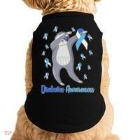 Diabetes Awareness Dabbing Sloth Doggie Tank thumb 0
