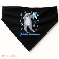 Diabetes Awareness Dabbing Sloth USA-Made Doggie Bandana thumb 0