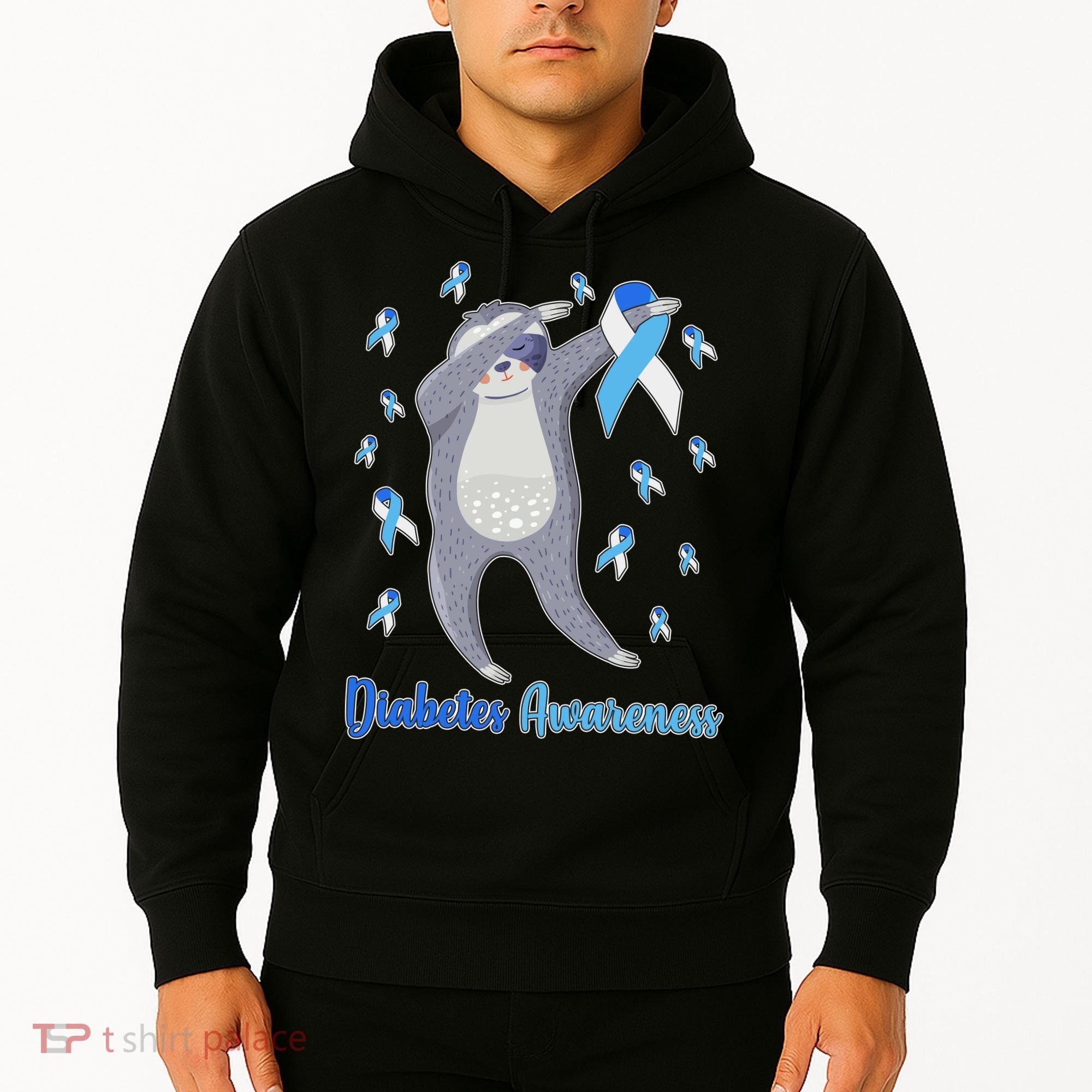 Diabetes Awareness Dabbing Sloth Hoodie