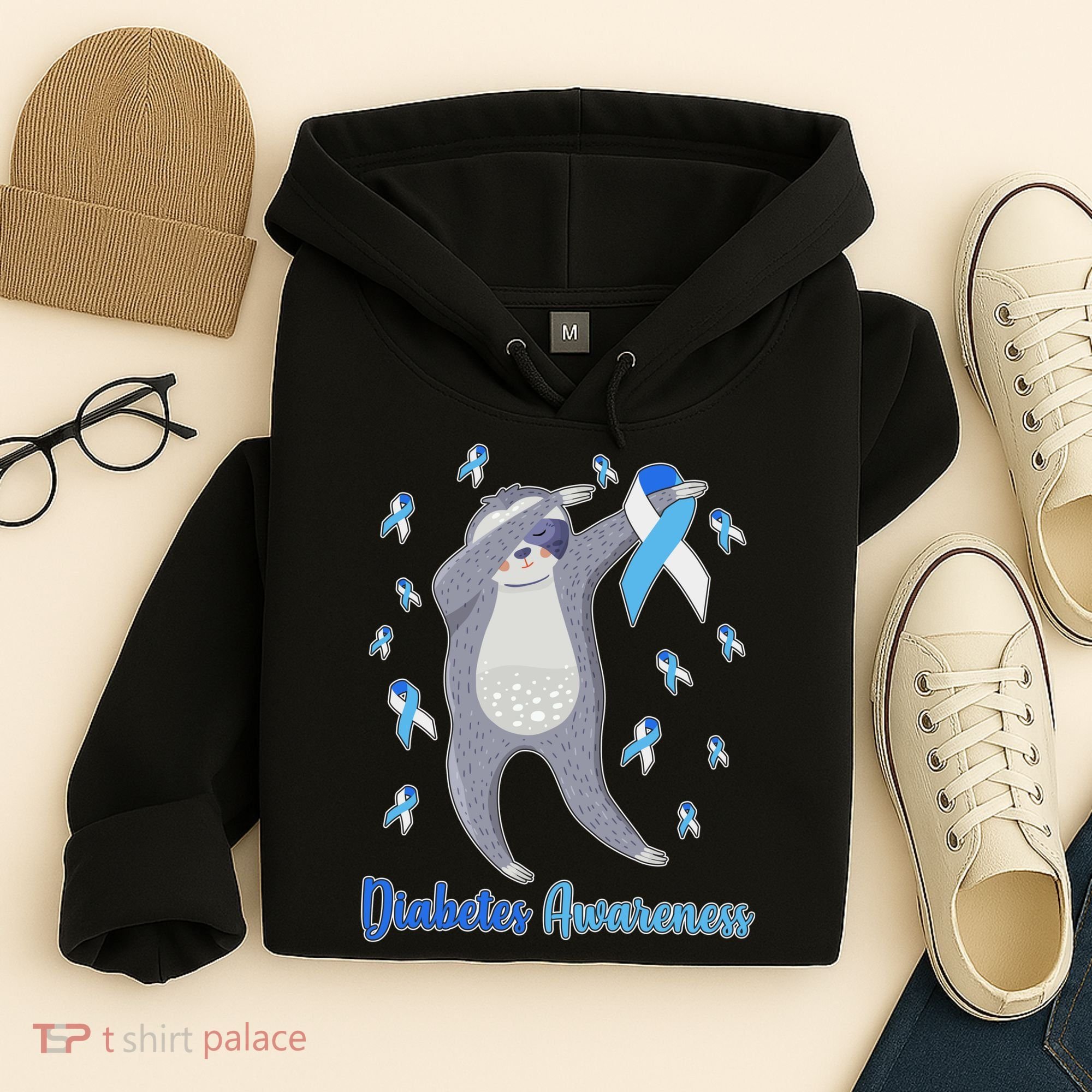 Diabetes Awareness Dabbing Sloth Hoodie