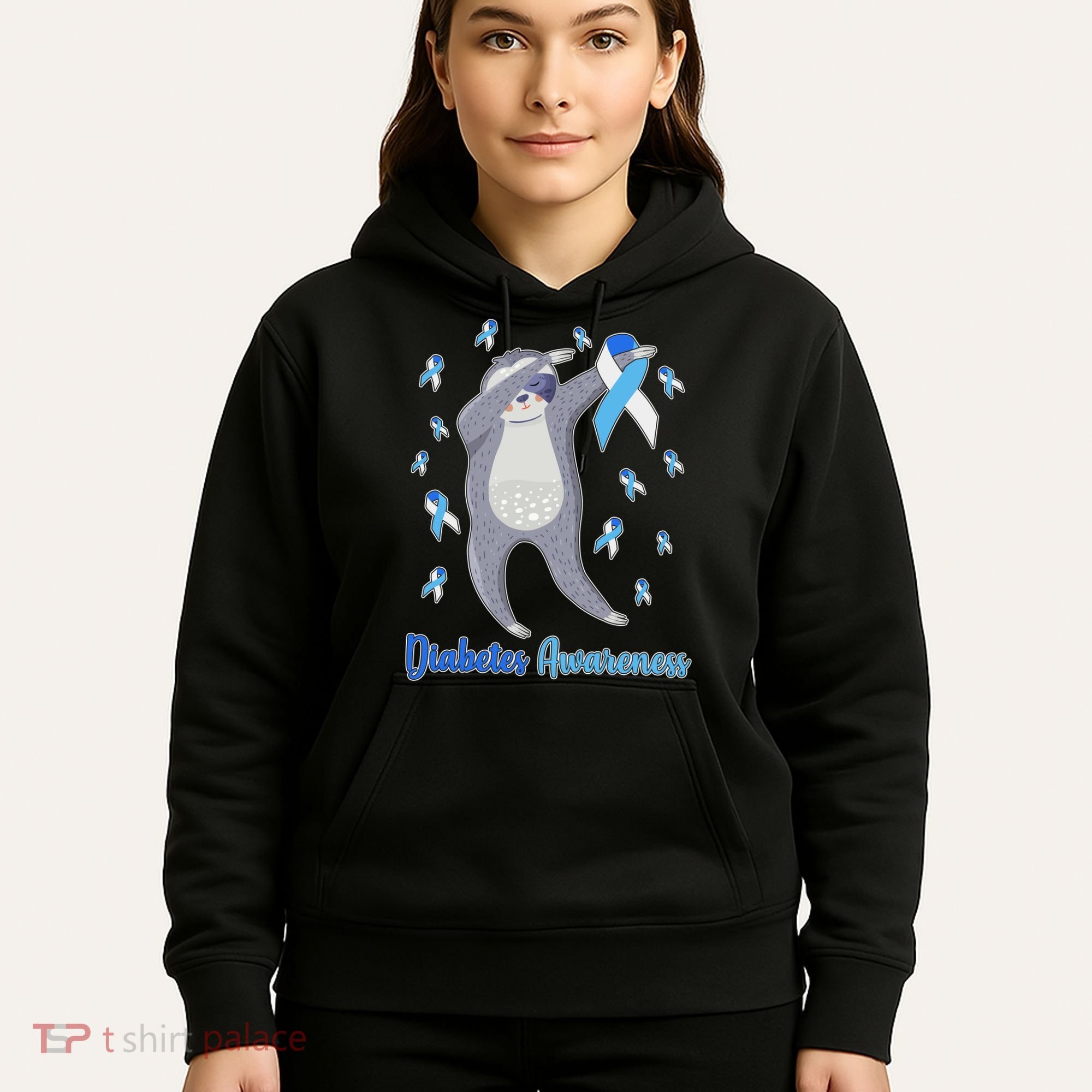 Diabetes Awareness Dabbing Sloth Hoodie