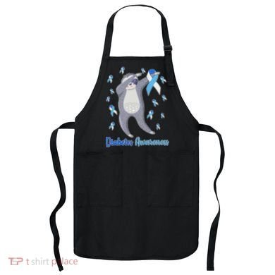 Diabetes Awareness Dabbing Sloth Apron