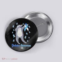 Diabetes Awareness Dabbing Sloth Button thumb 0