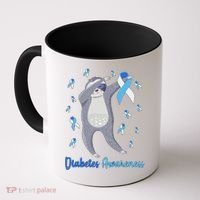 Diabetes Awareness Dabbing Sloth Coffee Mug thumb 0