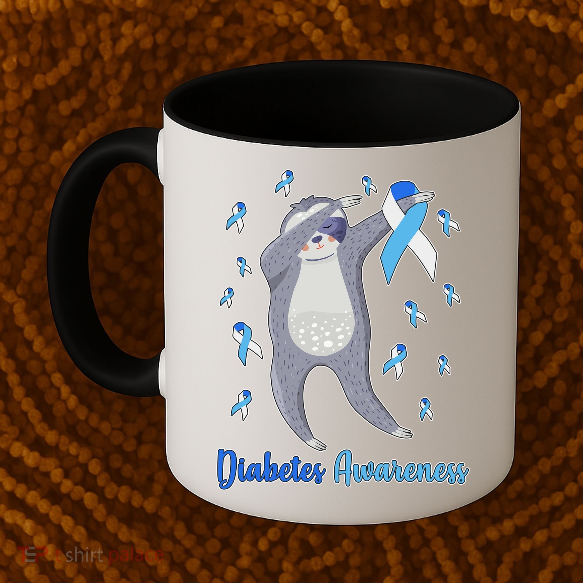 Diabetes Awareness Dabbing Sloth Coffee Mug