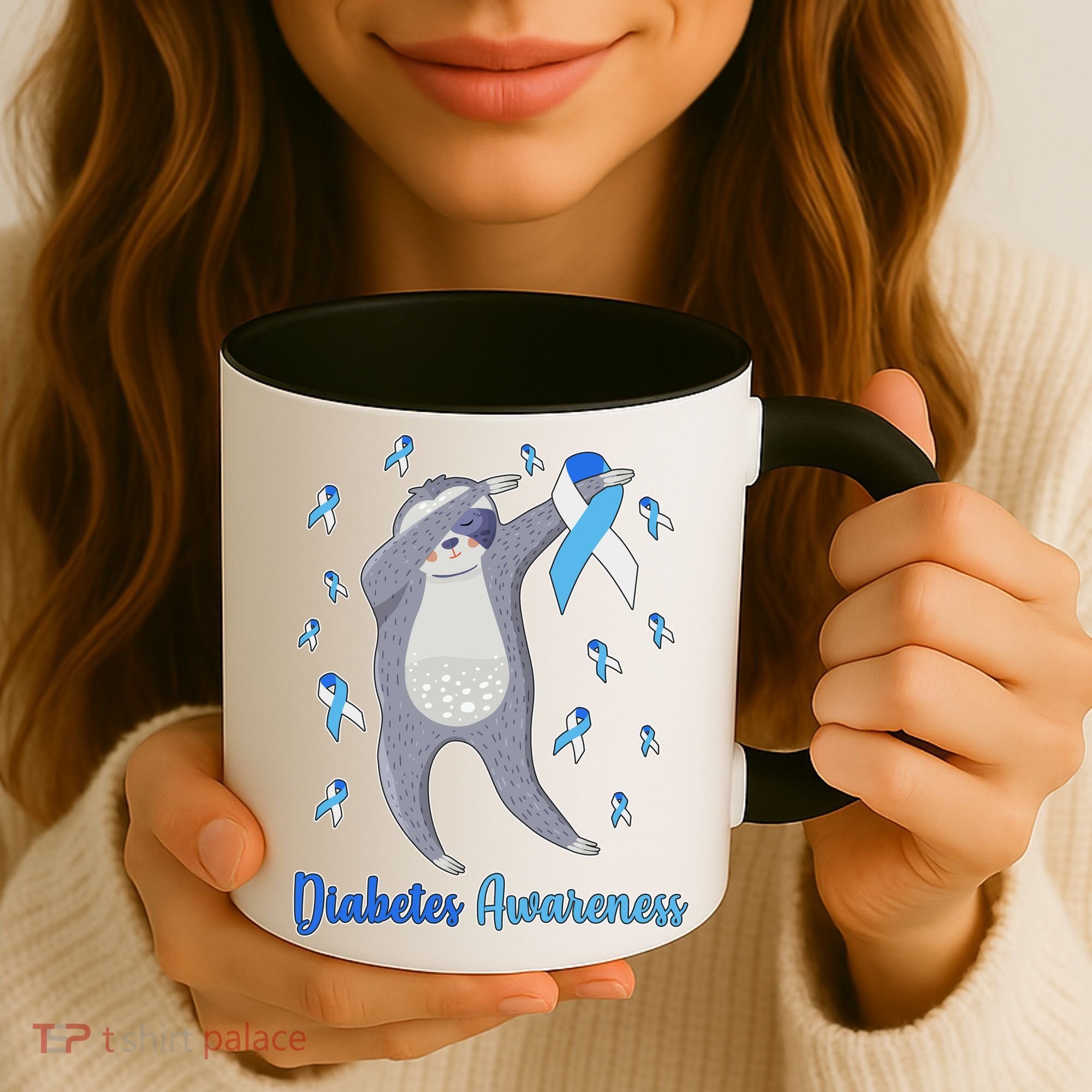 Diabetes Awareness Dabbing Sloth Coffee Mug