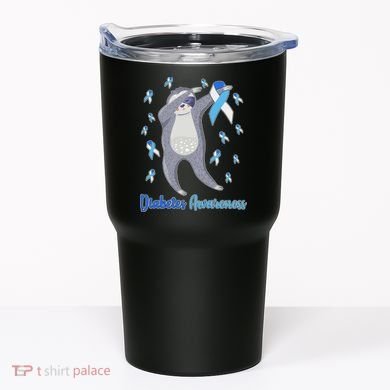 Diabetes Awareness Dabbing Sloth Tumbler