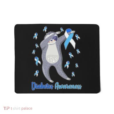 Diabetes Awareness Dabbing Sloth Mousepad