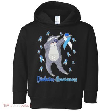 Diabetes Awareness Dabbing Sloth Toddler Hoodie