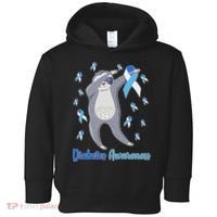 Diabetes Awareness Dabbing Sloth Toddler Hoodie thumb 0
