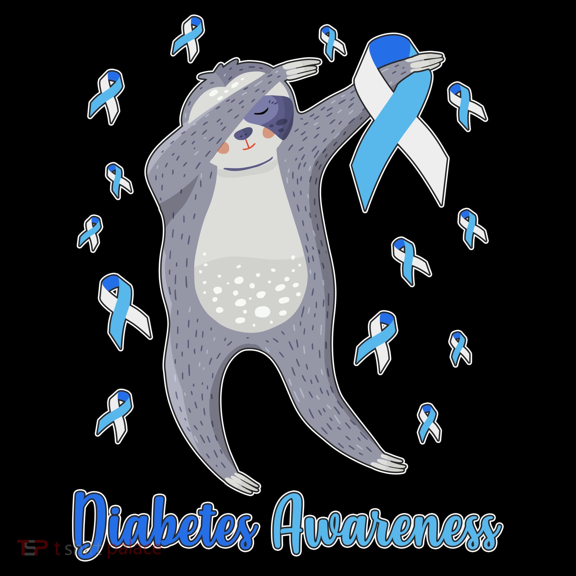 Diabetes Awareness Dabbing Sloth Toddler Hoodie
