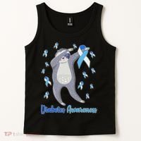 Diabetes Awareness Dabbing Sloth Tank Top thumb 2