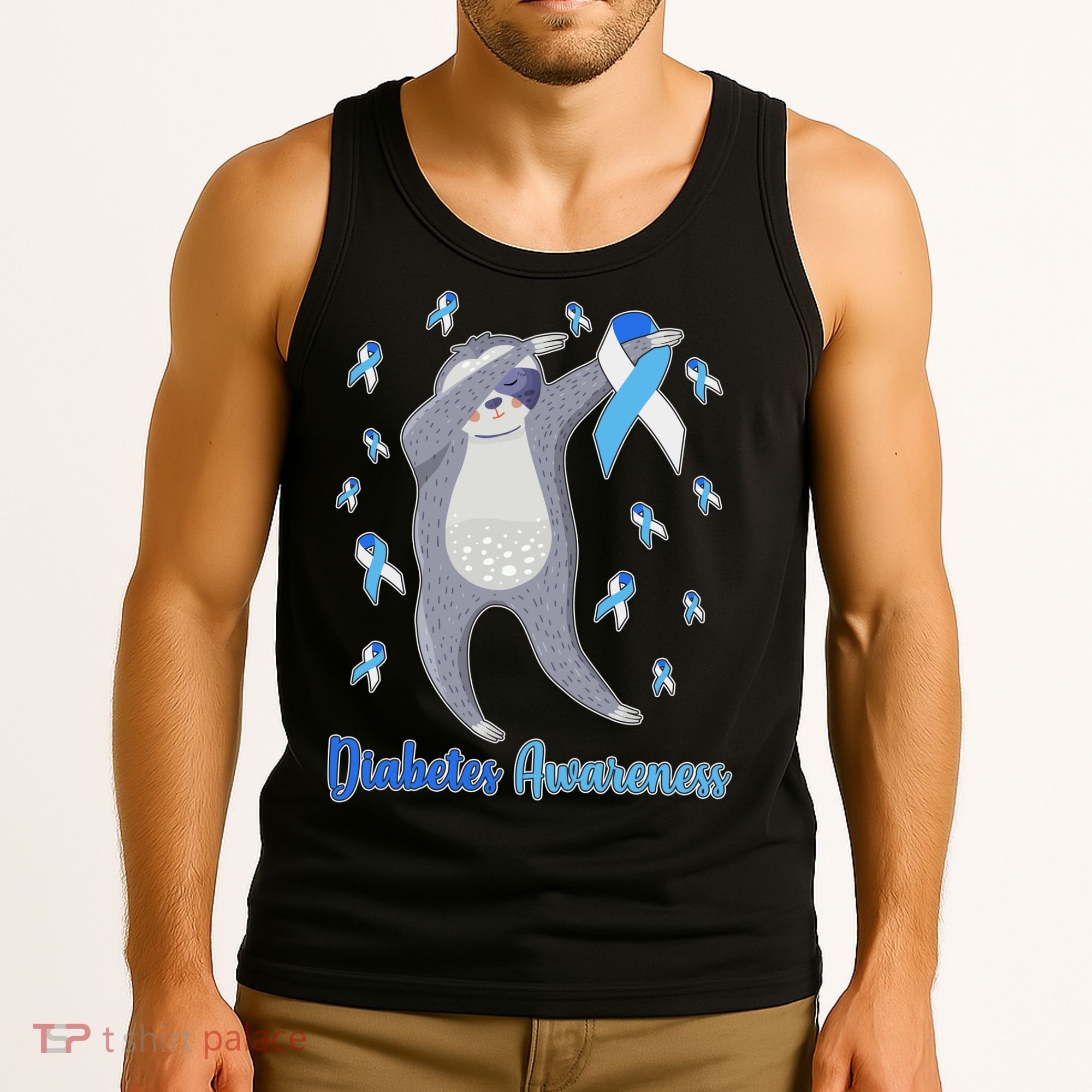 Diabetes Awareness Dabbing Sloth Tank Top