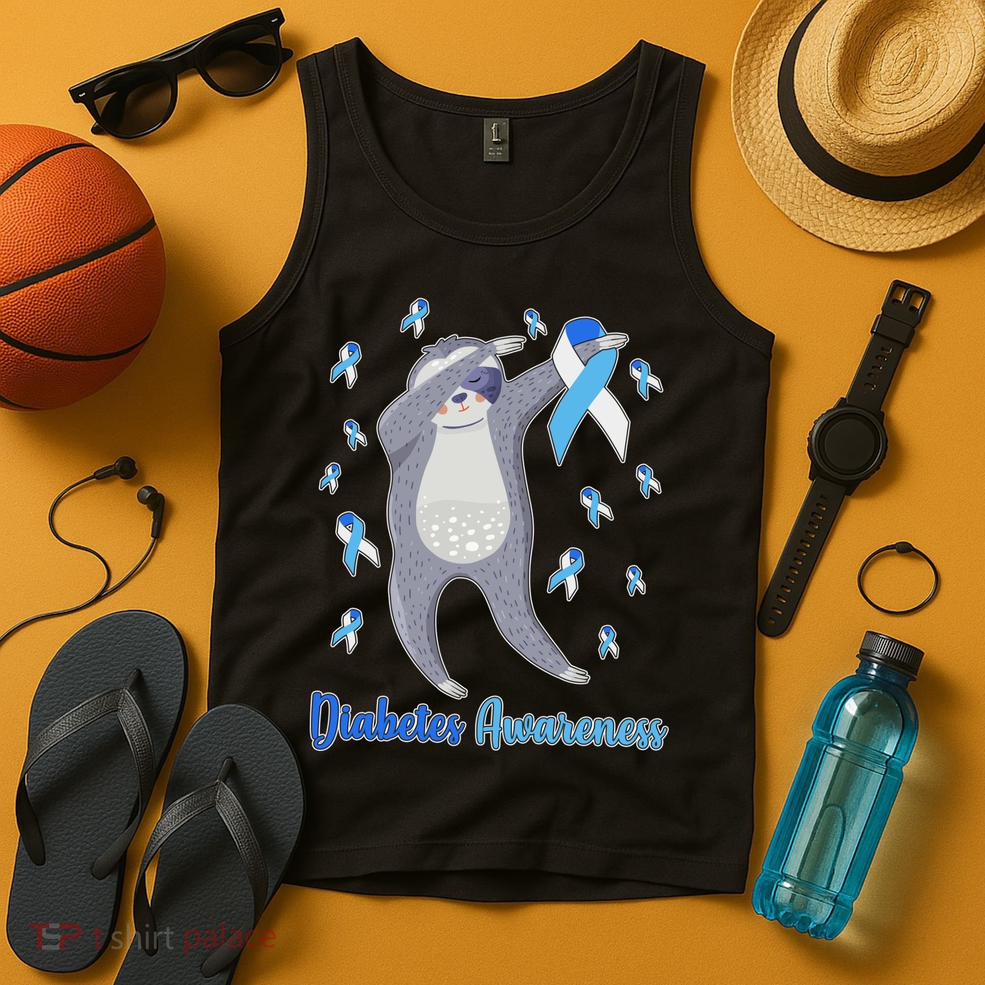 Diabetes Awareness Dabbing Sloth Tank Top