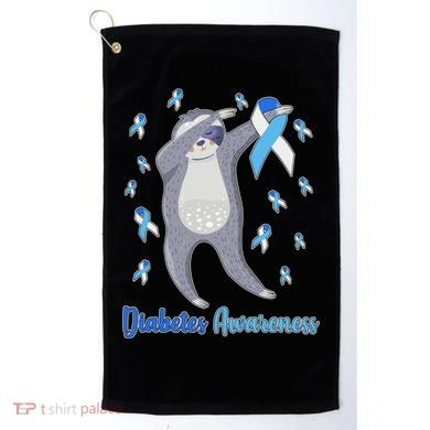 Diabetes Awareness Dabbing Sloth Golf Towel