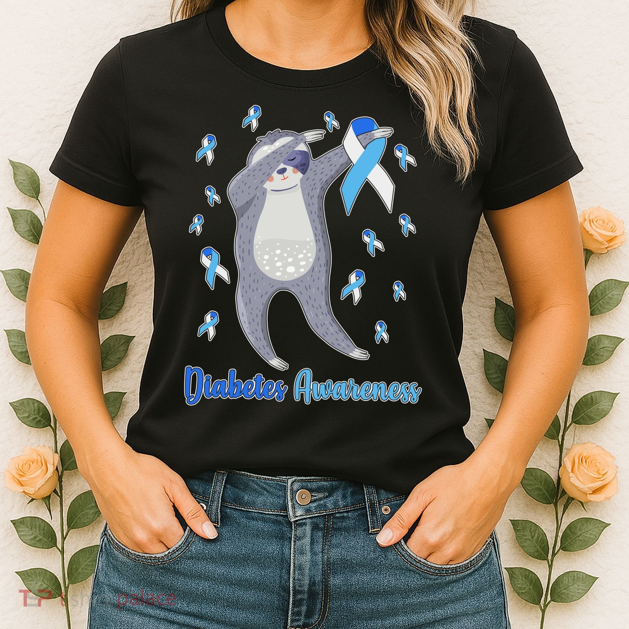 Diabetes Awareness Dabbing Sloth Women's T-Shirt