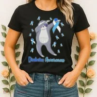 Diabetes Awareness Dabbing Sloth Women's T-Shirt thumb 2