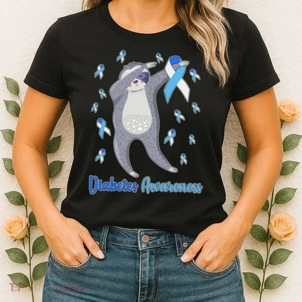 Diabetes Awareness Dabbing Sloth Women's T-Shirt
