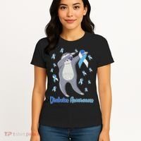 Diabetes Awareness Dabbing Sloth Women's T-Shirt thumb 4