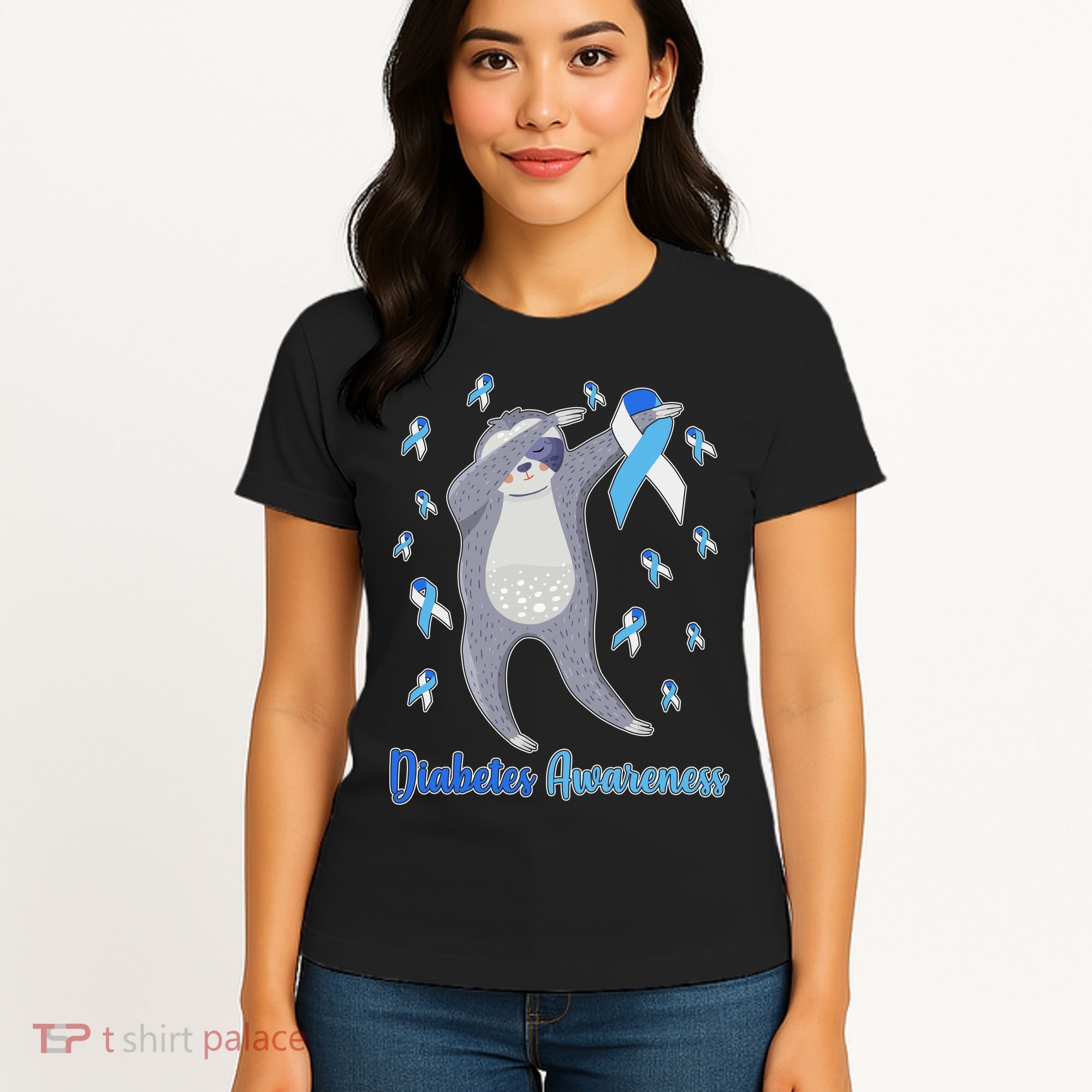 Diabetes Awareness Dabbing Sloth Women's T-Shirt