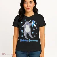 Diabetes Awareness Dabbing Sloth Women's T-Shirt thumb 4